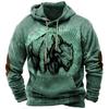 Felpe con cappuccio per uomo Y2k Golf Campeggio Casual cowboy Manica lunga Autunno Moda Felpe con cappuccio stampate in 3D Vacanza Largo Oversize