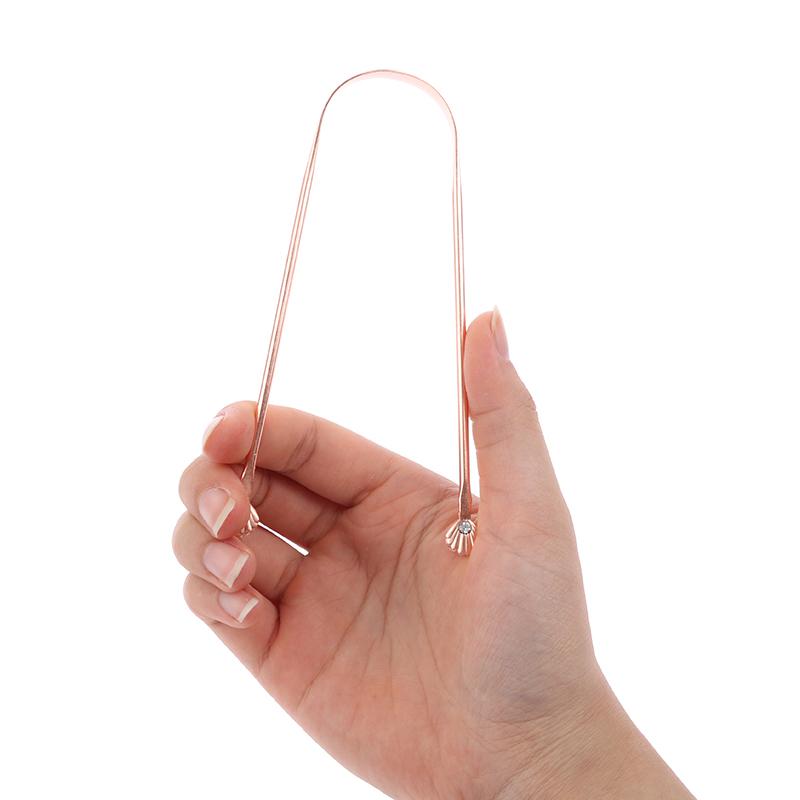 

Медный скребок для языка U-типа, скребок для чистки зубов, уход за полостью рта, гигиенический уход 1pcs