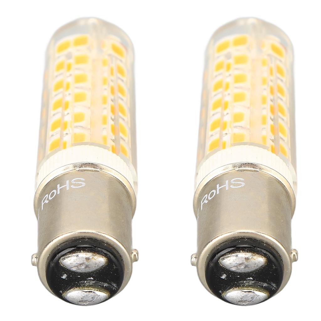 2 stücke BA15D Led-lampen Dimmbar 6W Doppel Kontaktieren DC Bajonett Basis 540LM 76 LED Warmes Licht 60W Halogen
