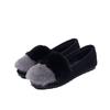Autumn and winter fluffy shoes women's velvet new rabbit fur Doudou flat-soled pregnant women's soft-soled large-size non-slip cotton shoes