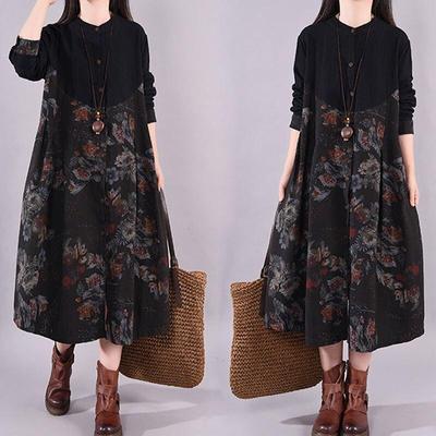Autumn Dress Women Long Sleeve  New Thick Loose