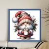 Full Embroidery Eco-cotton Thread 11CT Printed Xmas Gnome Cross Stitch Kit Art