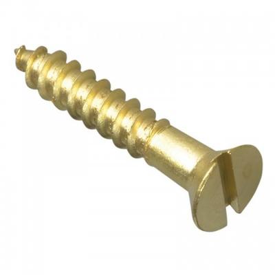 Forgefix Wood Screws, Slotted, Rah, Brass, Forgepack
