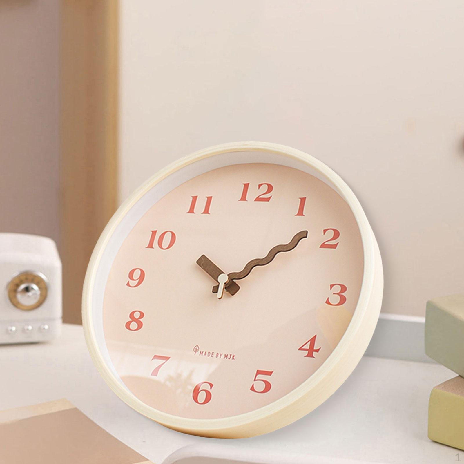 Круглые настенные часы Спальня Бытовые Простые Искусство Новоселье Подарок Бесшумные Современные Часы для Orange