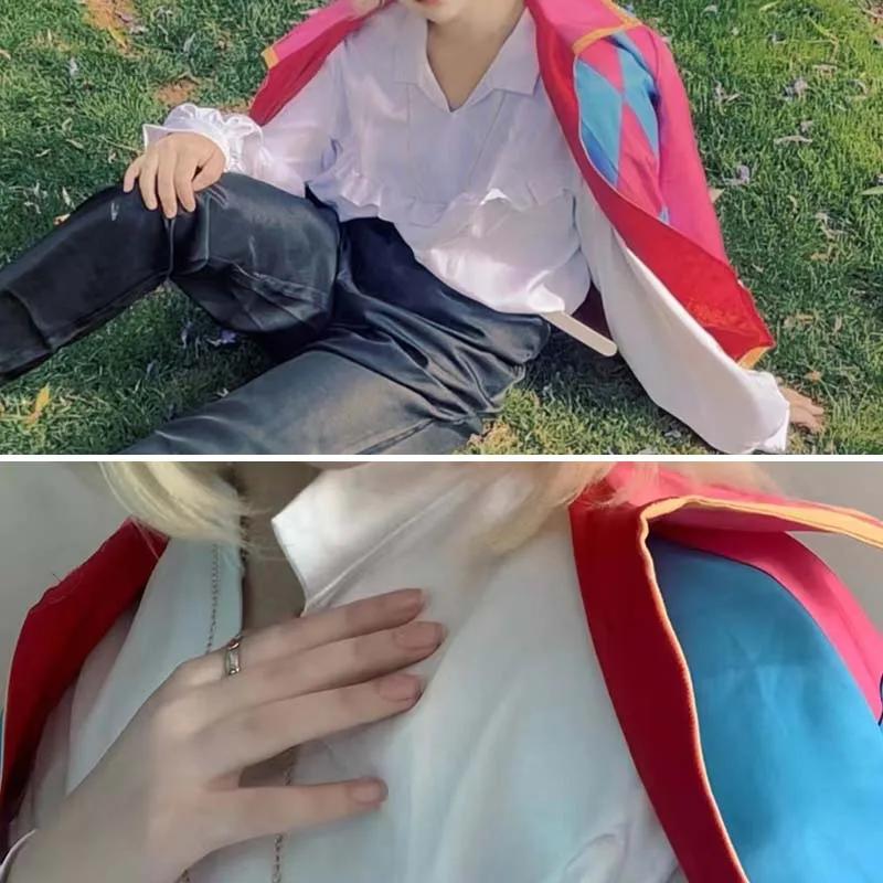 Howl Cosplay Costume Anime Cosplay Veste Collier Manteau Ensemble Complet Costume Halloween Costumes Pour