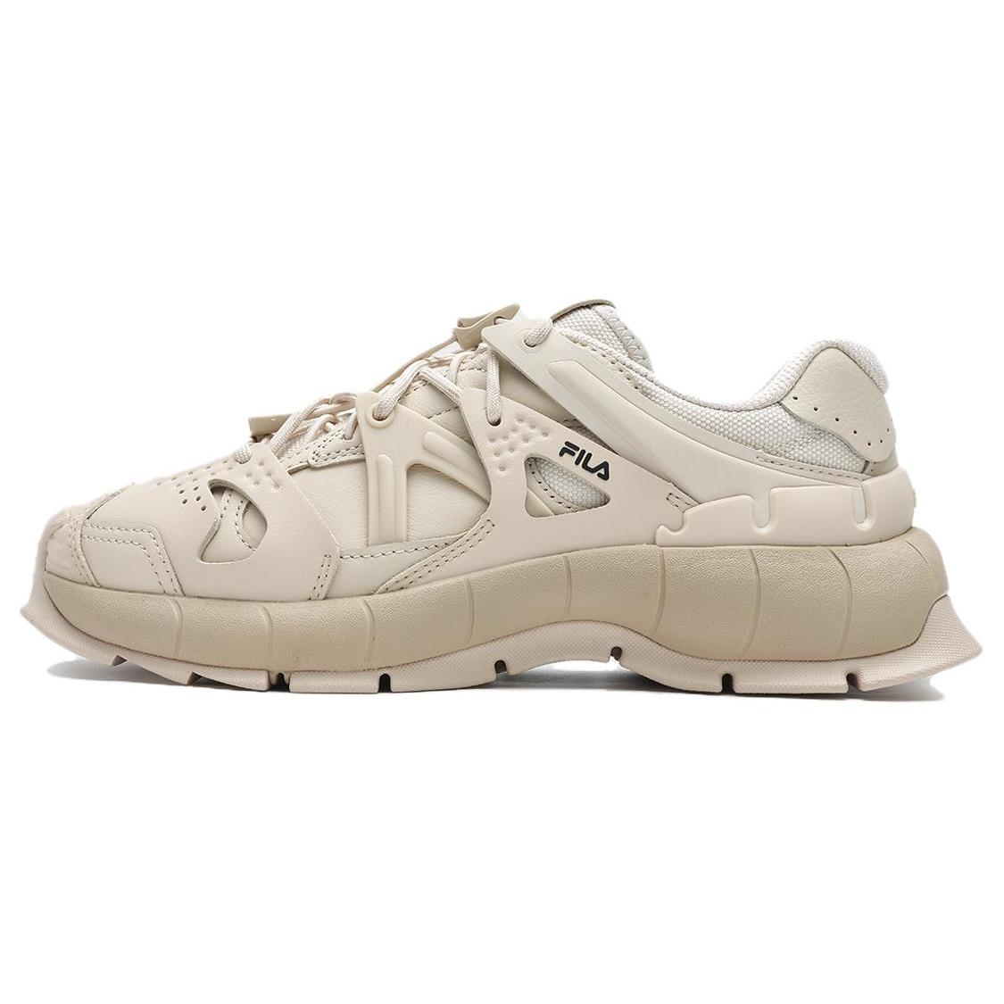 FILA INSETTO Comfortable Abrasion Resistant Low top Chunky Sneakers Women s Beige F12W411122FSS 38