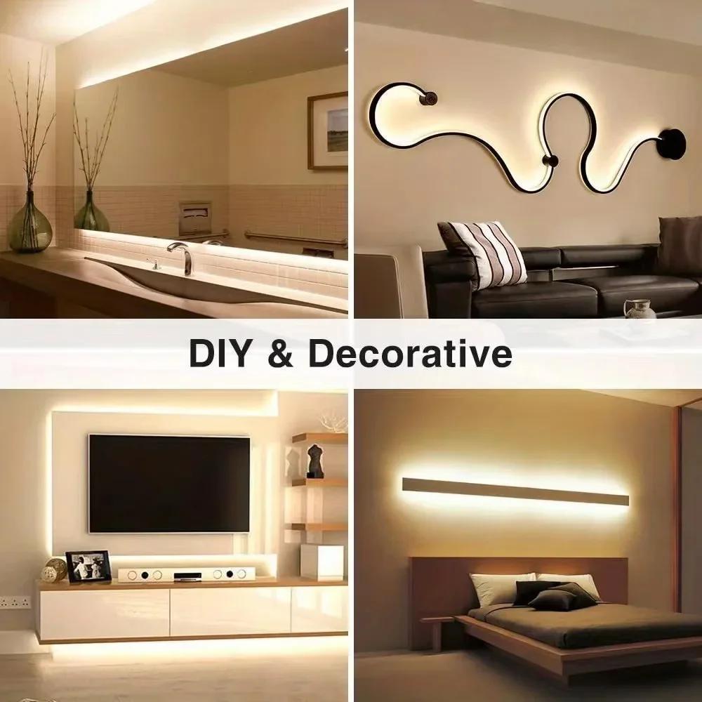5V Neon LED Strip Light USB Powered Flexible Waterproof Silicone Tape with Touch/Hand Sweep Sensor Bedroom Hallway DIY Decor