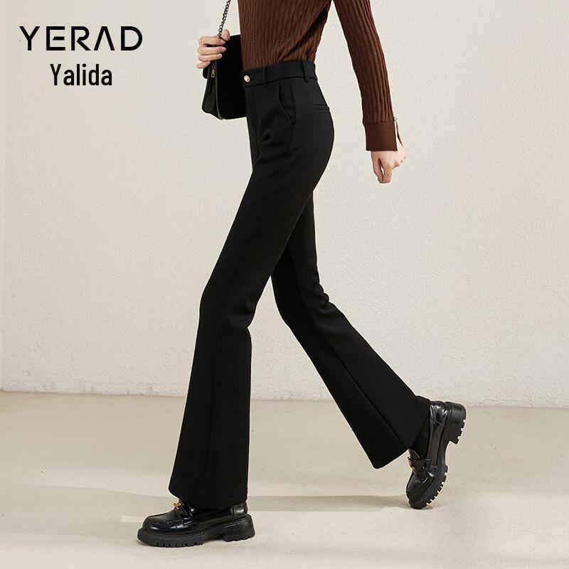 

YaLiDa Women s Casual Black Flared Suit Pants 28