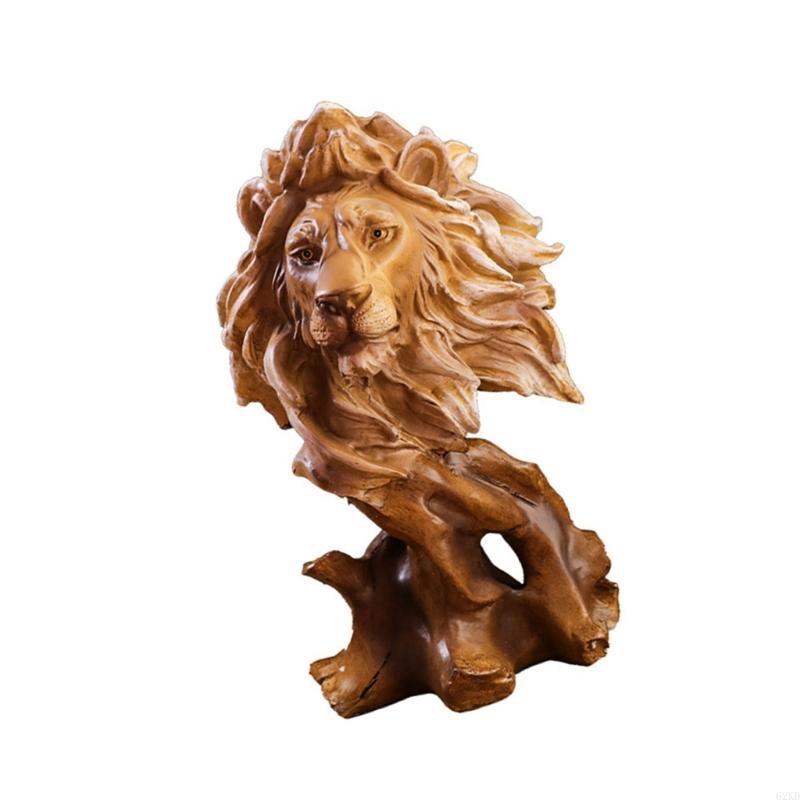 62KD Impressive Resin Lion Statue Wildlife Home Statues for Business Occasion