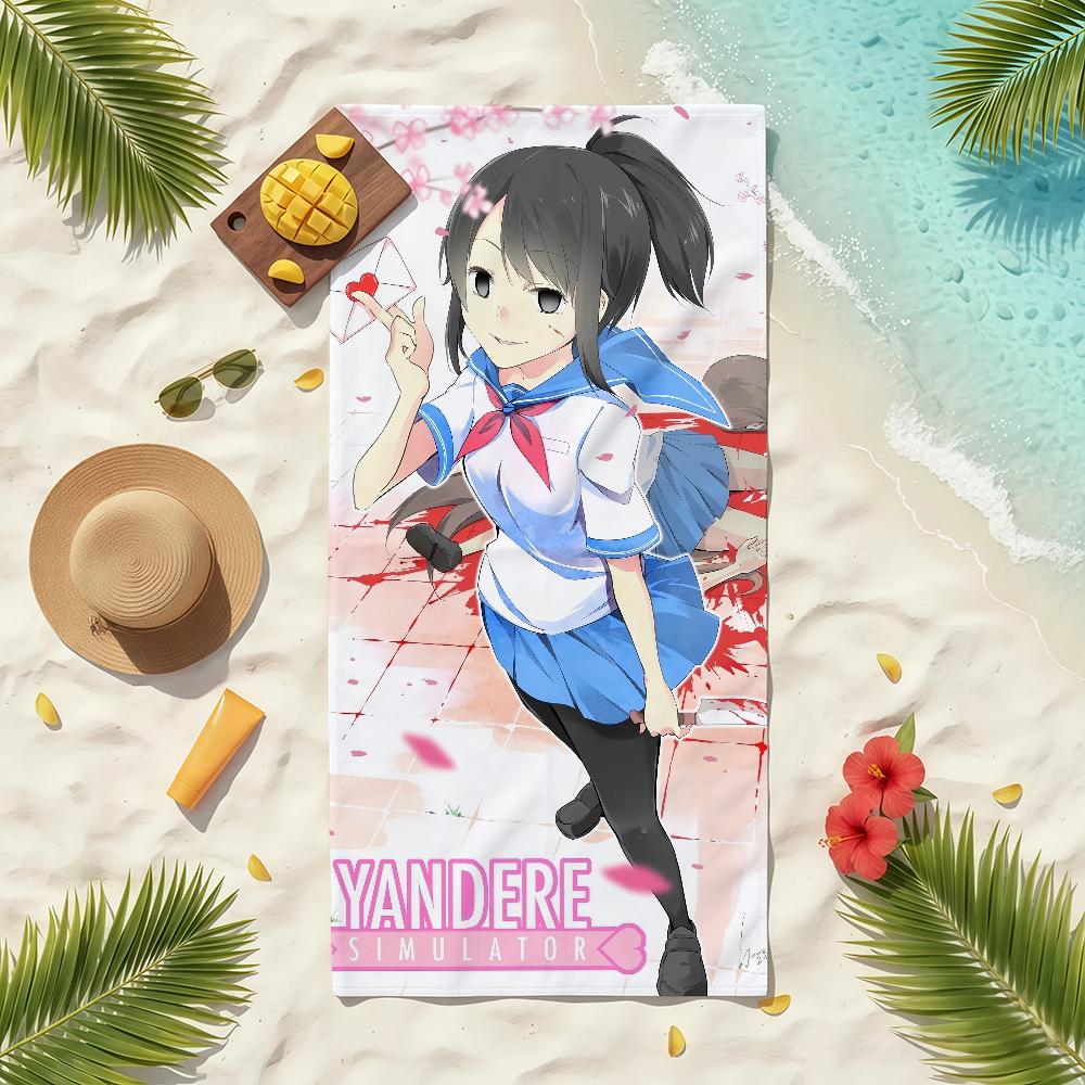 Anime Yandere Simulator Game Towel Soft Pool Gift For Travel Gym Shower Camping Quick Dry Sports Beach Towels