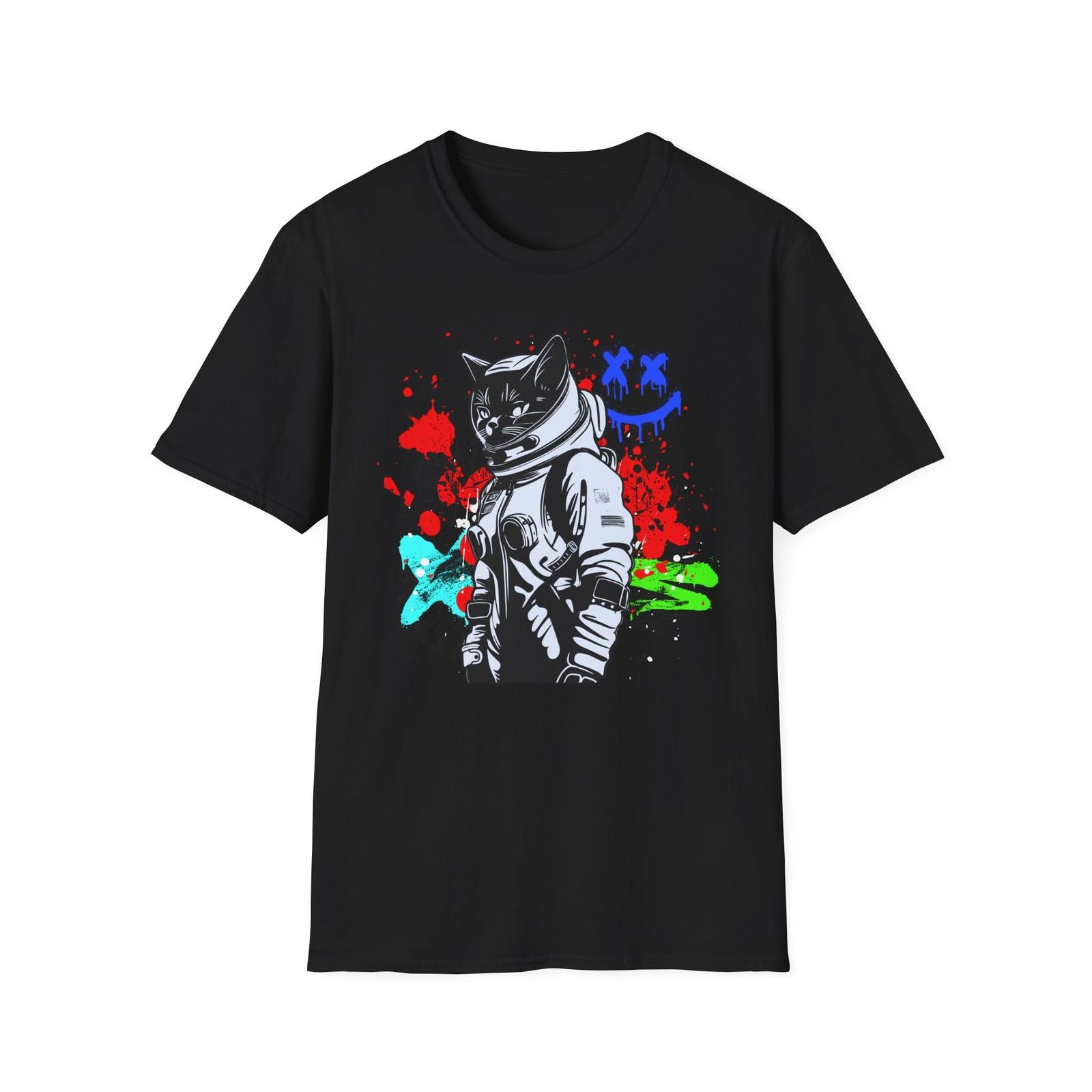 Feline Fury | Colorful Cat Shirt | Cool Teen Shirt | Unisex Softstyle T-Shirt XXXXL