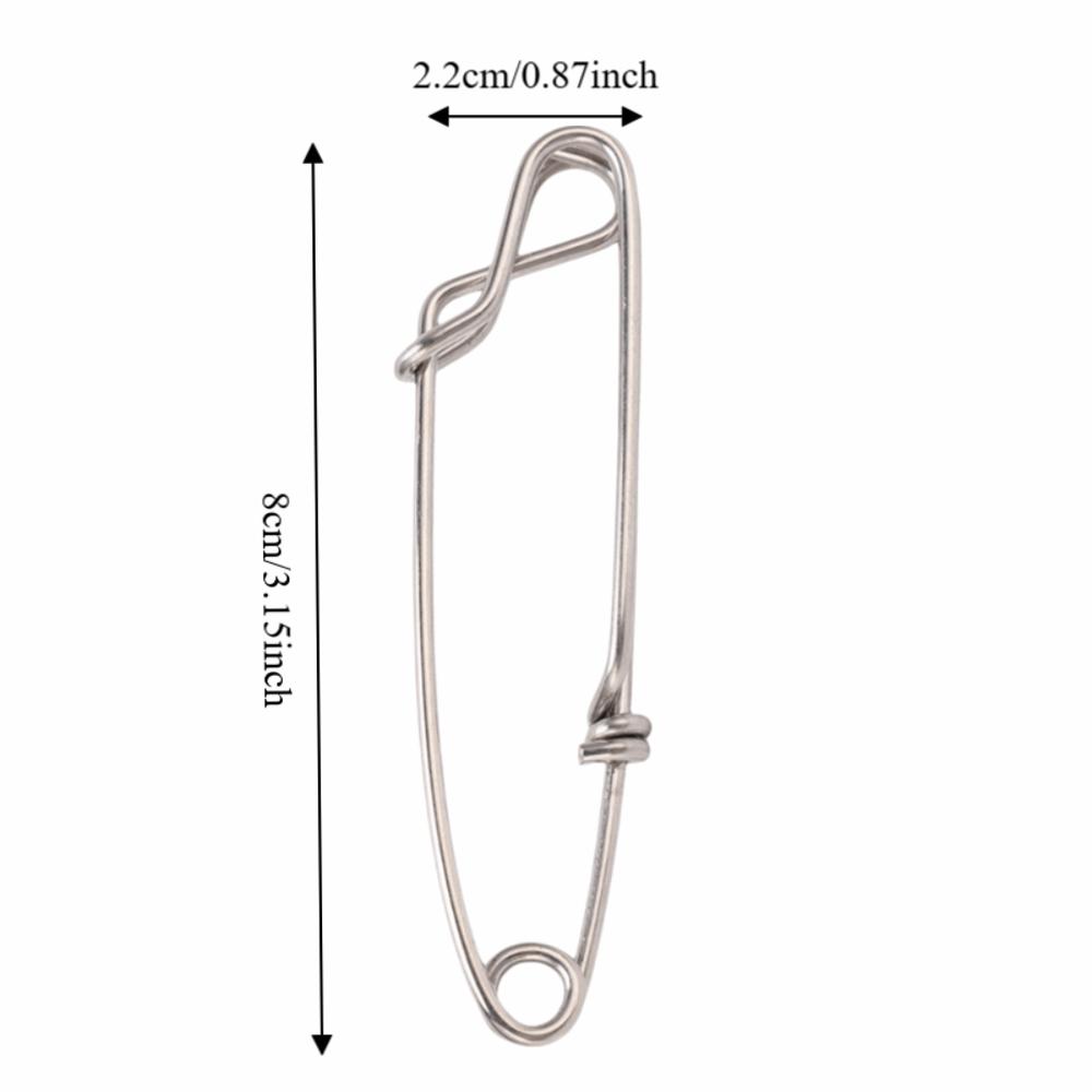 15 STKS Open Oog Pin Lange Lijn Clips Snap 2.0*80mm Vis Snap Clip Draagbare Tonijn Clip Zeevissen