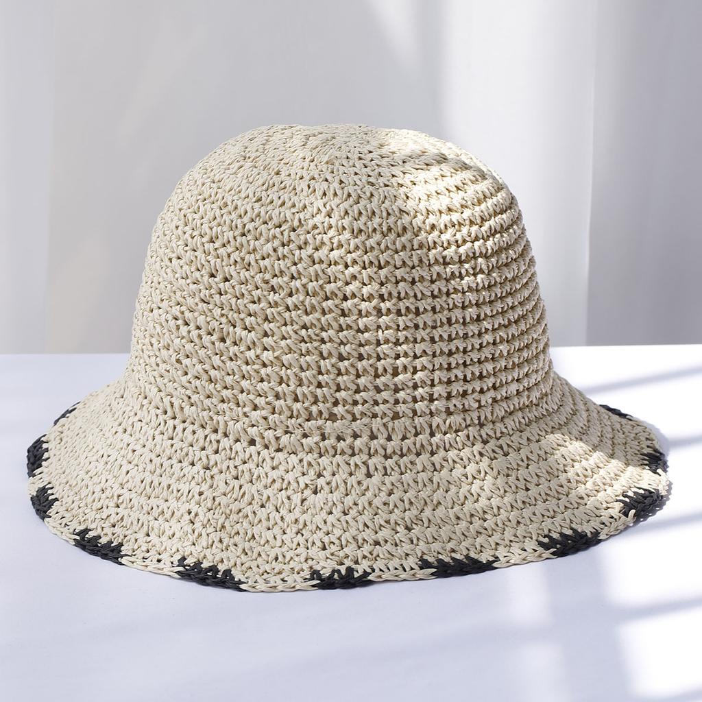 New Straw Hats Crochet Hat Bucket Hat UV Protection Sun Visor Beach Hats Women Visors Foldable Female Women Summer Sun Hat
