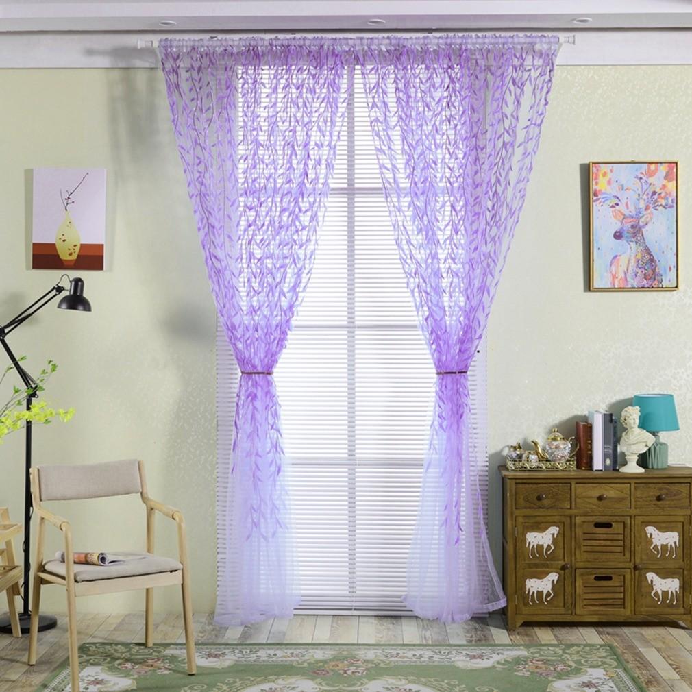 Tenda in Tessuto Foglia di Salice Con Funzione Oscurante Per Decorazione Soggiorno e Camera da Letto