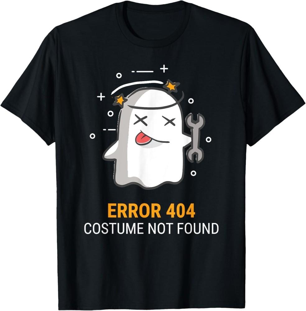 Error 404 Costume Not Found Easy Halloween Ghost T-Shirt