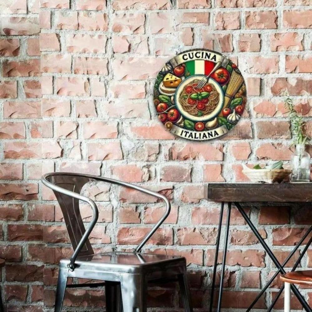 Italian Kitchen Wall Art 2D Spaghetti Carbonara Metal Tin Sign