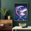 DIY 5D Diamond Painting Art Purple Moon Full Round Mosaic Diamond Embroidery Landscape Cross Stitch Set Home Decoration