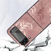 Hülle Funda für Samsung Galaxy Z Flip 4 Z Flip 3 5g Zflip Zflip3 Flip4 Hart-PC Gold Rosa Rose Glitzer Herzen Fundas Hart-PC