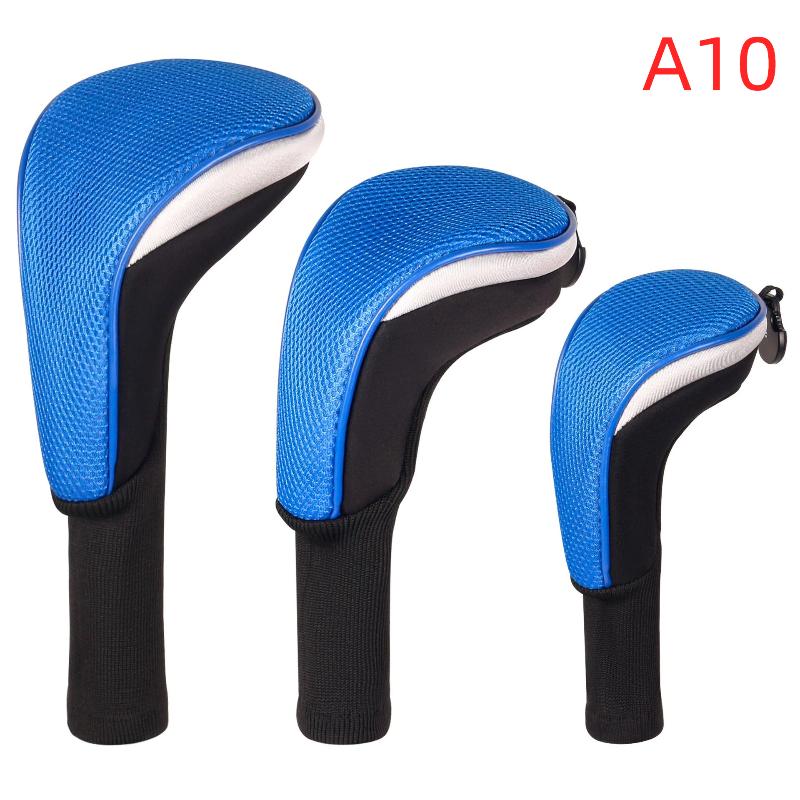 3Pcs Durable Golf Training Accessories Long-Necked Golf Club Head Covers Numbered Wooden Club Head Protector