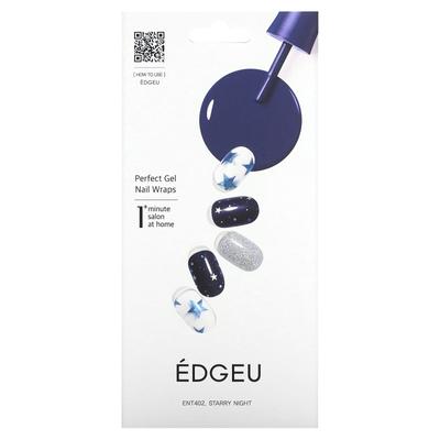 Perfect Gel Nail Wrap, ENT 402 Starry Night, 19-piece Set