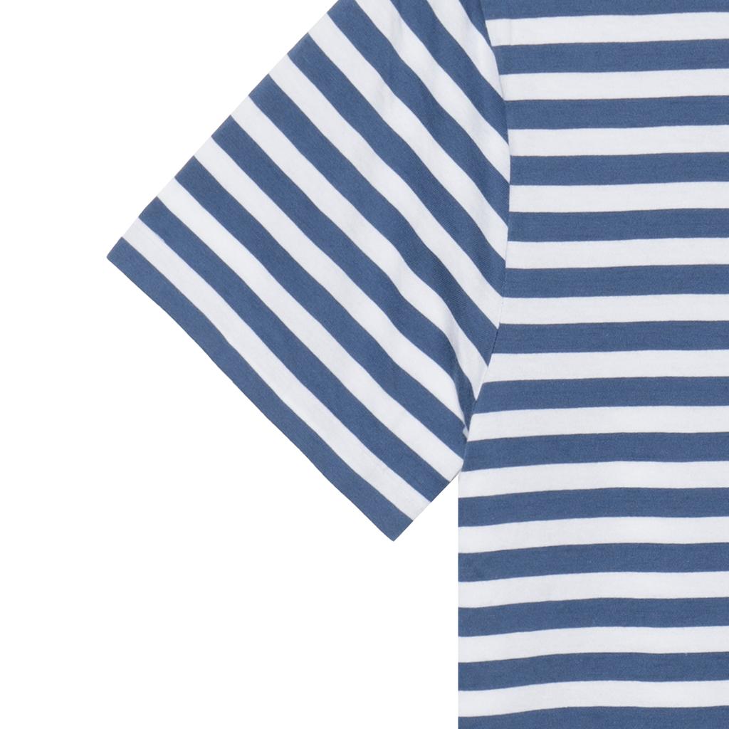 Polo Ralph Lauren SS23 Logo Embroidered Cotton Striped Crew Neck Short Sleeve T-Shirt Men Tops Blue 710906295-001