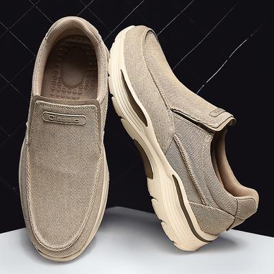 Herren Freizeitschuhe Sneaker Atmungsaktive Canvas Schuhe Herren Outdoor Dicke Sohle Massage Plateau Schuhe Slip On Walking Herren Slipper