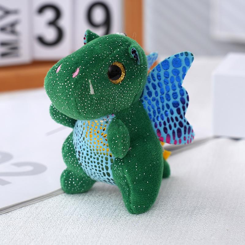 12cm Plush Dinosaur Doll Toy Pendant Cute Keychain Bag Pendant Christmas Gifts