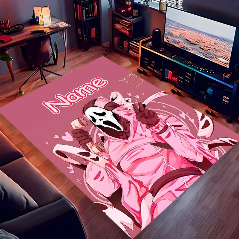 Custom Personalization Ghostface Print Area Rug - Soft, Washable Non-Slip Indoor Mat,Living Room,Home&Office Decorative Rug