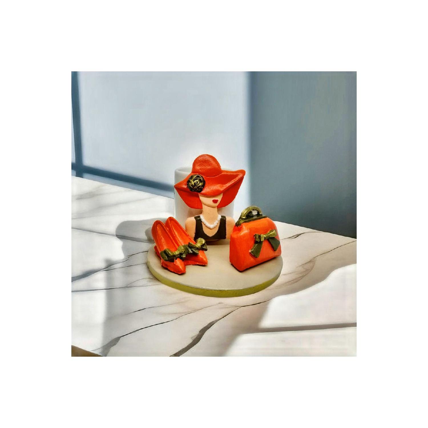 

Кофейная чашка Париж ручной работы оранжевый