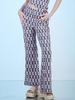DILETTANTISME Brown Check Bootcut Pants