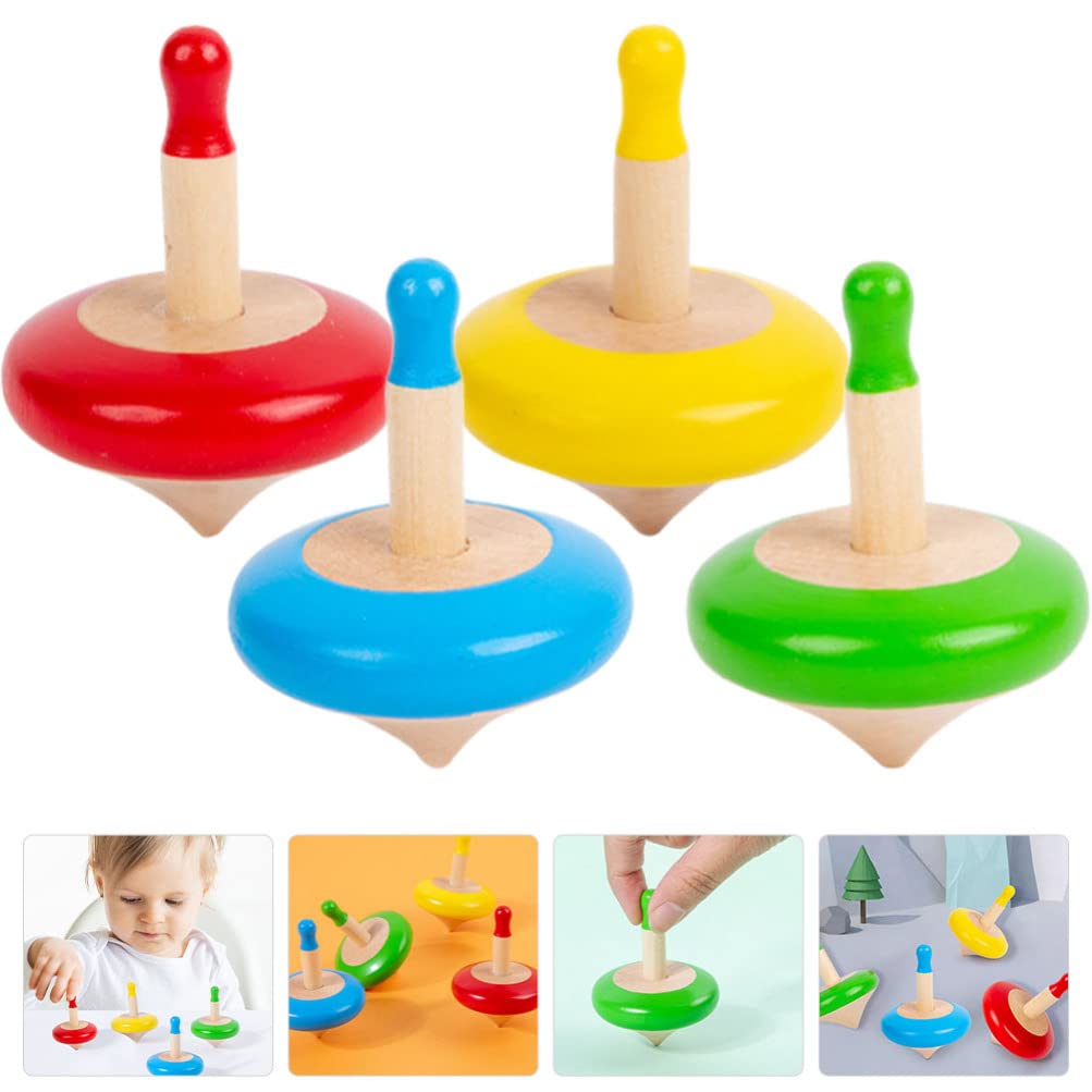 4pcs Gyro Toy Colored Gyro Toys Funny Table Tops Gyro Toys Portable Small Gyro Toy