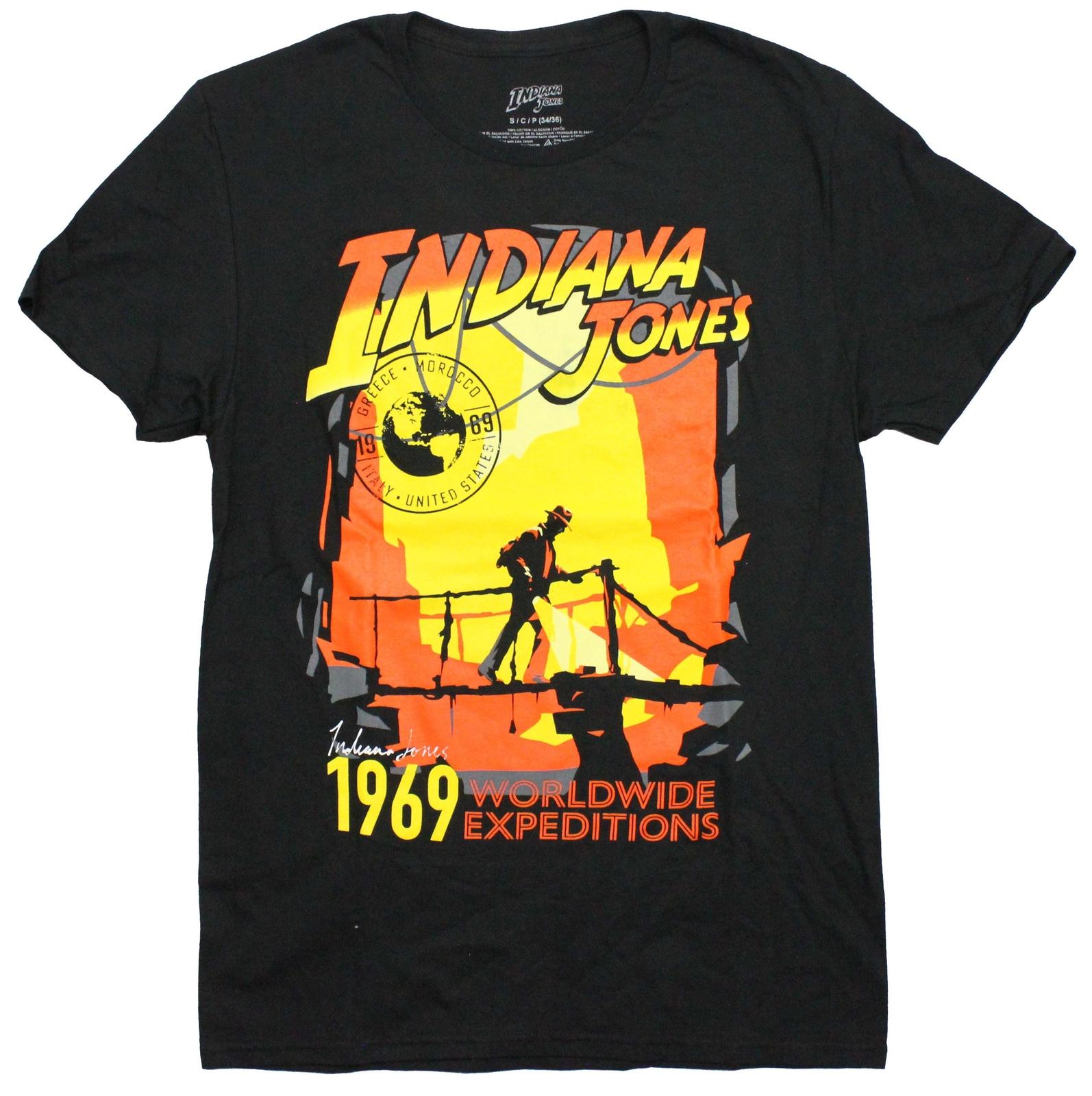 Indiana Jones New Adult T-shirt 1969 WorldWide Expeditions M