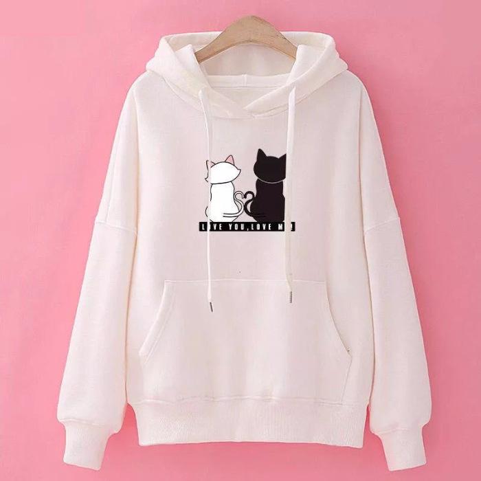 Stylish Loose Printed Top Casual Simple Comfortable Hoodies Sweatshirts Women’s