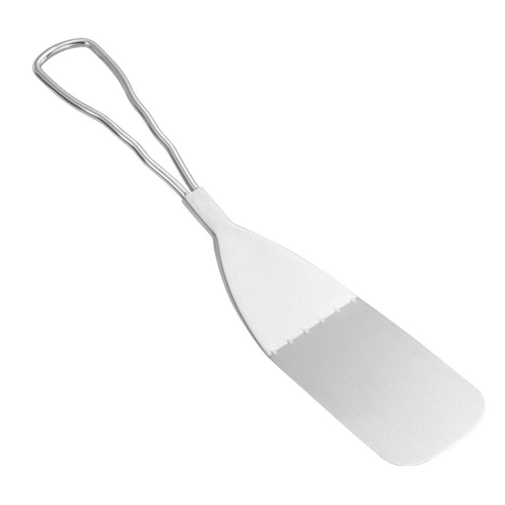 Rectangle Head Cake Spatula Silver Barbecue Shovel Pizza Turner Cooking Shovel Teppanyaki