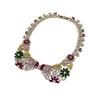 Middle Eastern Zircon Necklace Earrings Set Bridal Wedding Party Wedding Dress High-End Jewelry Flowers
