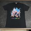 Coldplay Rush of Blood to the Head Tour Shirt Regenbogen San Francisco 2016 Gelb