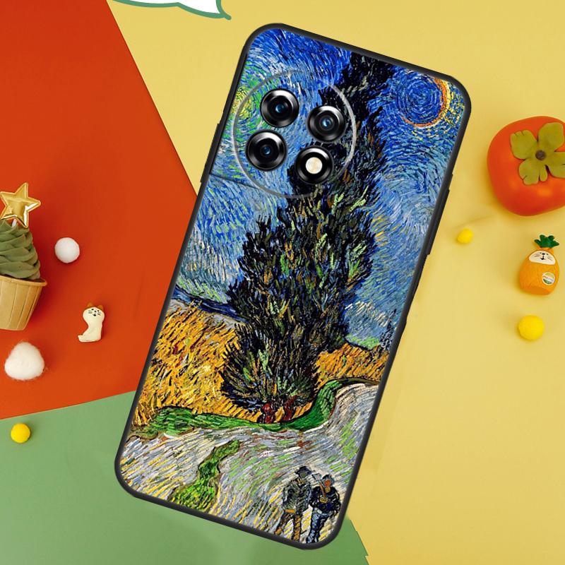 Paintings Starry Night Van Gogh Case For OnePlus 15 12 12R 13T 13R 13 11 9 10 Pro 10T 8T Nord 5 CE 2 3 4 Lite N20 N30 Cover
