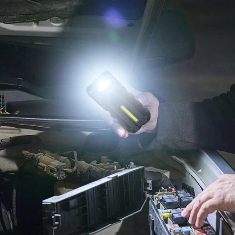 USB Rechargeable EDC Pocket Torch 1000mAh Battery Rechargeable Flashlight Emergency Lighting