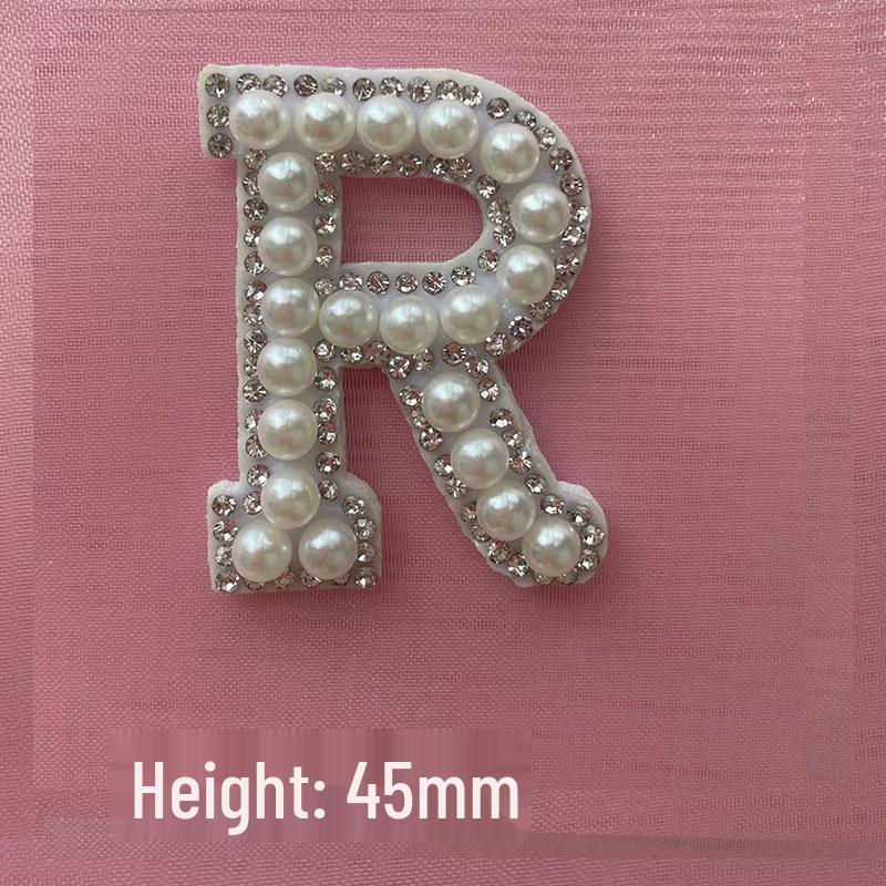 DIY Pearl & Rhinestone Iron-on Letter Stickers - 26 Alphabet Designs for Hat Decoration