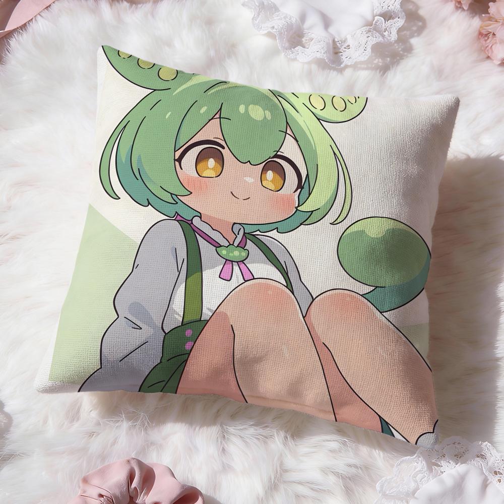 Z-Zundamon Anime Cushion Cover Premium Comfort Reversible Pillow Cove -Two In One Design for Any Room & Car Interior