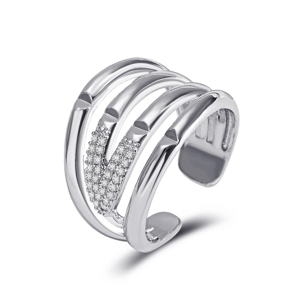 Trendy Diamond Butterfly Heart Open Ring - Unique Musical Note Design for Couples