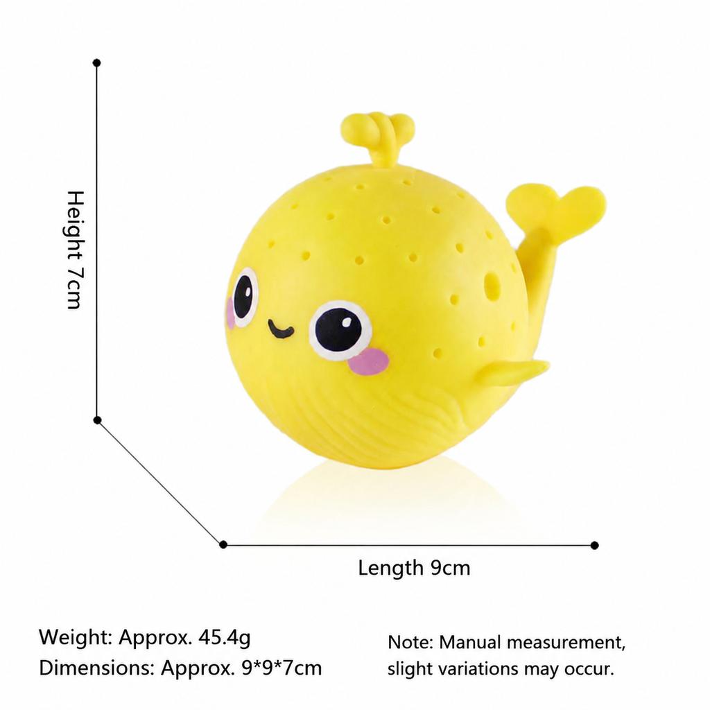 Cartoon Whale Shaped Bath Toy Lovely Water Playing Interactive Entertainment Gadget Cute Animal Design Cleaning Plaything