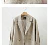 Women's Grey Suit Jacket - Versatile Loose Fit, New Style for Spring & Autumn