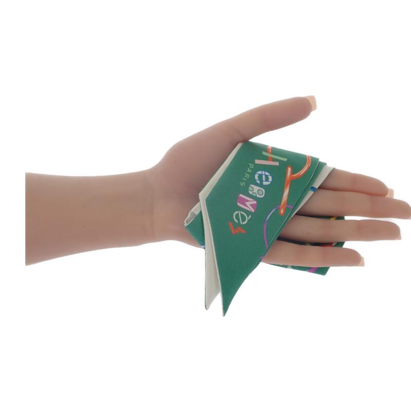 HERMES   scarf green/white silk Women