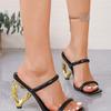 Fashion Fashion Women Shoes Summer New Style Square Heels Comfor Versatile Women's Sandals Simple Women Slippersanti Slip Heels Sandals