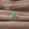 Green Cat's Eye Gemstone Ring, 925 Solid Sterling Silver Jewelry, Handmade Spiritual Jewelry For Wedding Gift