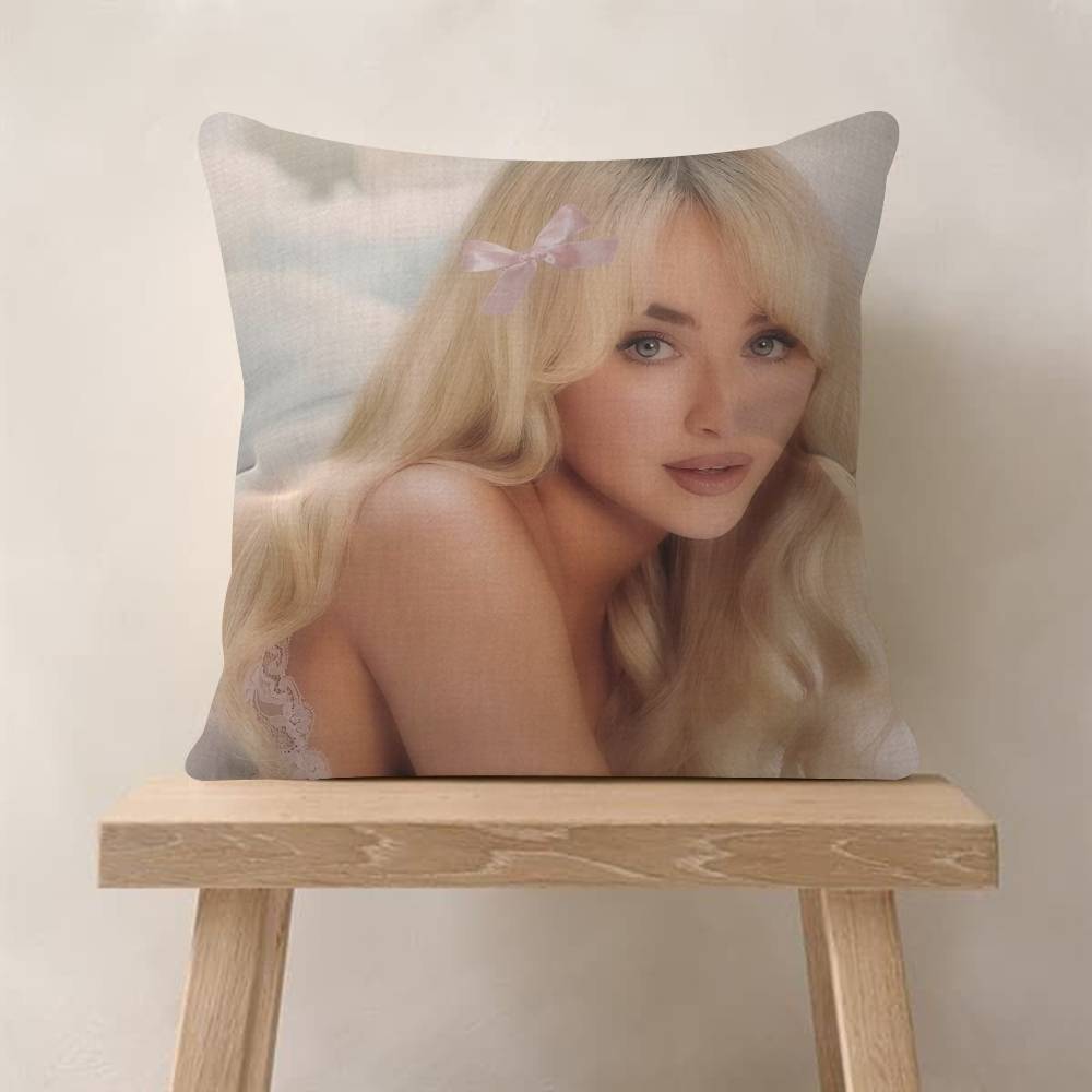 Pop Beautiful Singer S-Sabrina Carpenter Cushion Cover Decorative Pillow Sofa Home Decor Case Pillow Cases