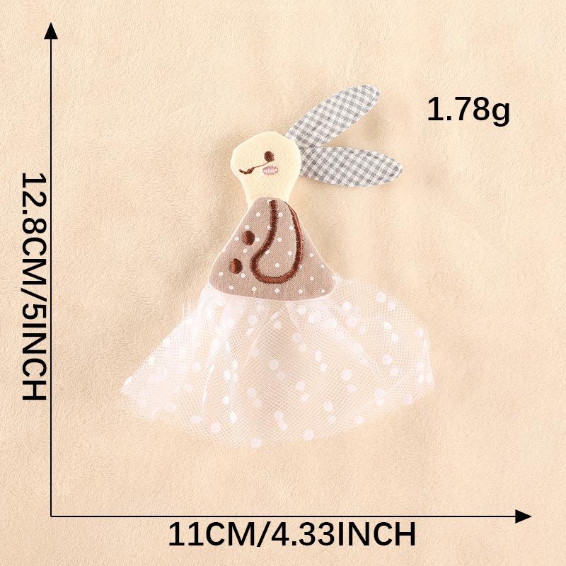 Embroidery Label Decorative Jewelry Doll Rabbit Three-dimensional Patch Sticker Clothing Accessories DIY Hand-embroidered Cloth Label