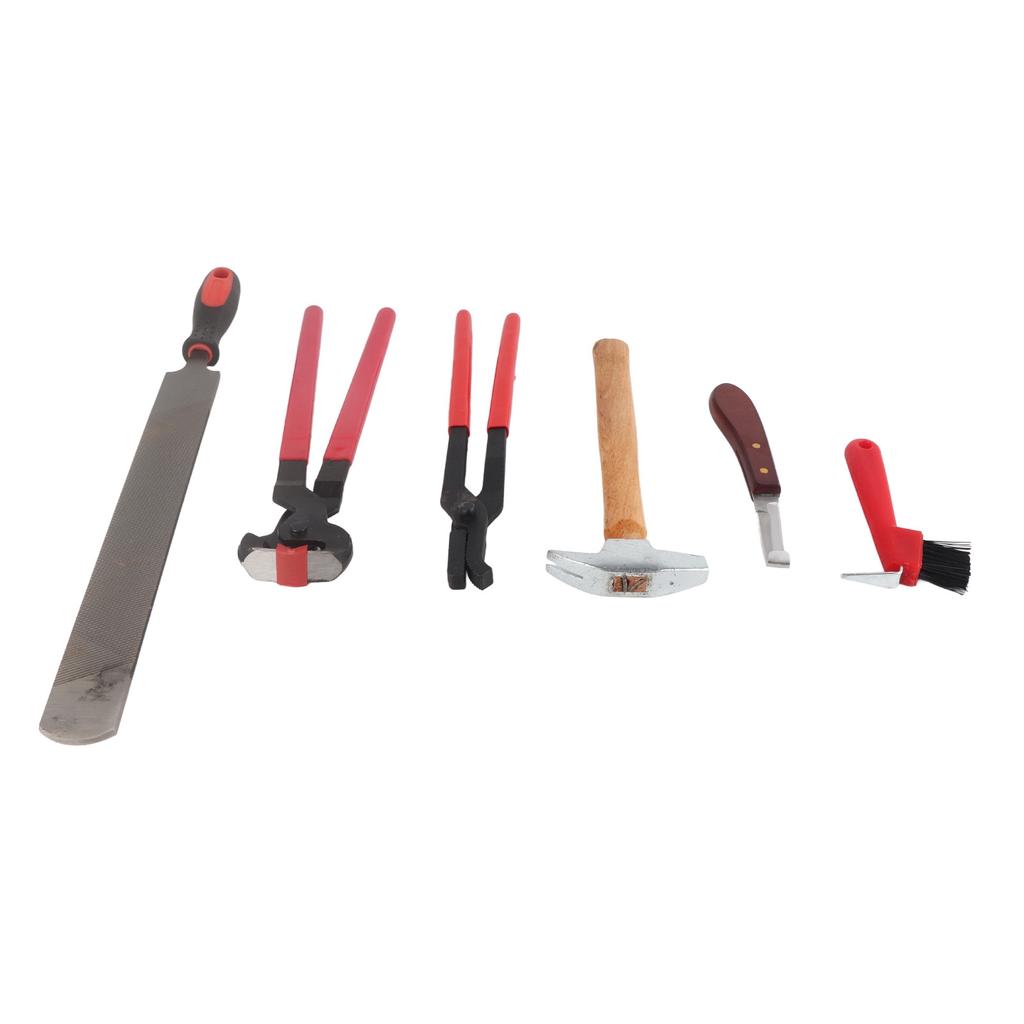 6 Piece Set Professional Horse Farrier Hoof Trim Tool Nail Horseshoe Plier Trimming Tool