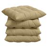 Seat Cushions 4 Pcs Grey Green 40 X 40 X 6 Cm Cord Fabric